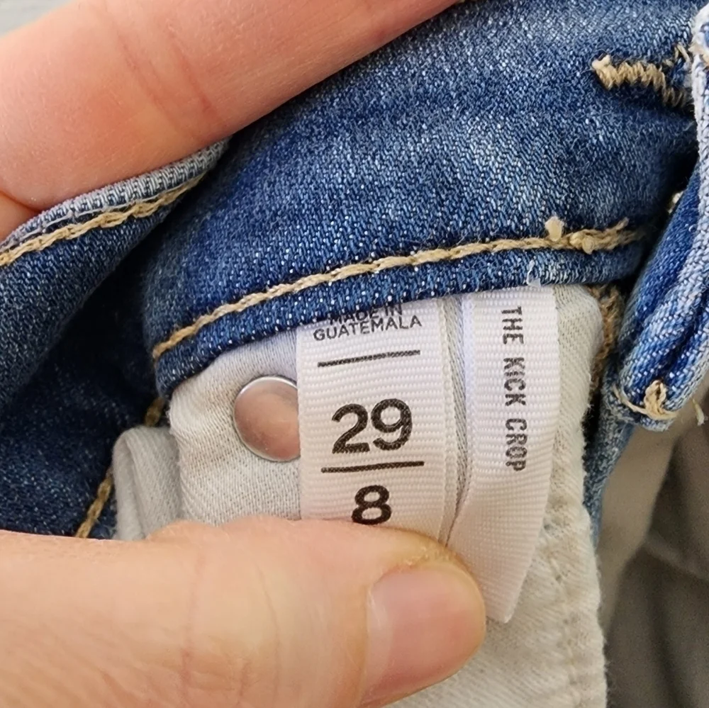 LOFT Flare Crop Blue Jeans 29/8